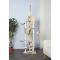 Go Pet Club 106" Cat Tree House With Sisal Covered Scratching Posts FC01