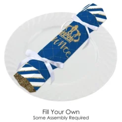 Big Dot Of Happiness Royal Prince Charming - No Snap Baby Shower Or Birthday Party Table Favors - DIY Cracker Boxes - Set Of 12