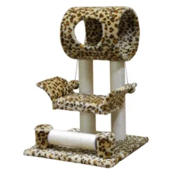 Go Pet Club 28" Cat Tree Scratcher Condo With Sisal Covered Toys F12