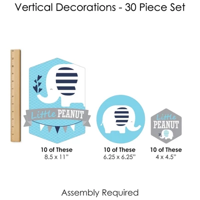Big Dot Of Happiness Blue Elephant - Boy Baby Shower Or Birthday Party DIY Dangler Backdrop - Hanging Vertical Decorations - 30 Pieces 8 Big Dot Of Happiness Blue Elephant - Boy Baby Shower Or Birthday Party DIY Dangler Backdrop - Hanging Vertical Decorations - 30 Pieces - Image 6
