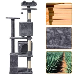 Yaheetech 70"H Cat Tree With 2 Condos For Kittens Small Cats -PawHut || Nylabone || Northlight Gifts Shop GUEST d766795b 0c07 4e97 9018 4f603d22076a