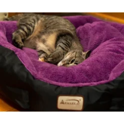Armarkat Large, Soft Cat Bed In Purple And Black - C101NH/ZH -PawHut || Nylabone || Northlight Gifts Shop GUEST d8a3ecce 7e23 4b40 976c 4d0a01c98126
