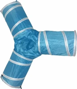 Pet Life 3-Way Kitting-Go-Seek Interactive Collapsible Passage Kitty Cat Tunnel