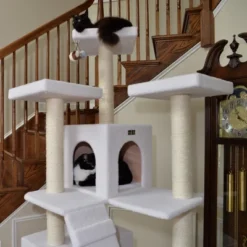 Armarkat B7701 Classic Real Wood Cat Tree In Ivory, Jackson Galaxy Approved, Multi Levels With Ramp, Three Perches, Two Condos -PawHut || Nylabone || Northlight Gifts Shop GUEST db64c81b 9bcb 42b3 b3b7 394b92e626ac