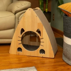 Armarkat Real Wood Medium Triangular Natural Solid Wood Cat Condo S2106 -PawHut || Nylabone || Northlight Gifts Shop GUEST db877083 dc40 49e3 b8b1 7ce1b32aa73f