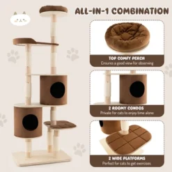 Costway 75'' Multi-layer Wooden Cat Tree Indoor Tower Activity Play Center With 2 Condos -PawHut || Nylabone || Northlight Gifts Shop GUEST dddb9e70 5241 4c36 a281 fdc4728d6efb