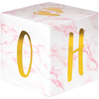 Creative Converting 3ct Marble 'Oh Baby' Centerpieces Party Décor And Accessories Pink 3 Creative Converting 3ct Marble 'Oh Baby' Centerpieces Party Décor And Accessories Pink