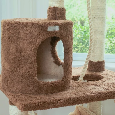 Armarkat 70" Real Wood Cat Tree With Scratch Posts, Hammock For Cats & Kittens, X7001 7 Armarkat 70" Real Wood Cat Tree With Scratch Posts, Hammock For Cats & Kittens, X7001 - Image 5