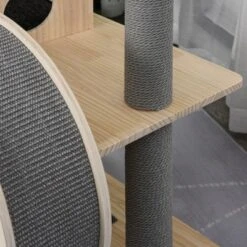 PawHut 56" Cat Tree Activity Condo Luxury Pine Wood With Hamster-Wheel, Sisal Scratching Posts, Elevated Perches, & Roomy Interior -PawHut || Nylabone || Northlight Gifts Shop GUEST ecf572c5 8672 4459 8d17 e00c5d08d745