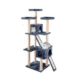 Go Pet Club 71" Kitten Cat Tree House With Sisal Scratching Board F717 -PawHut || Nylabone || Northlight Gifts Shop GUEST ee56d93a 0722 4ec9 bafc 30323e38fbc0