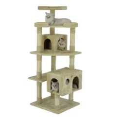 Go Pet Club 60" Cat Tree House With Sisal Scratching Posts F2020